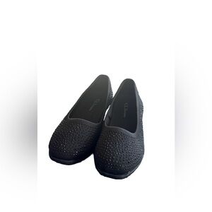 CL by Laundry black sparkley wedge dress shoes